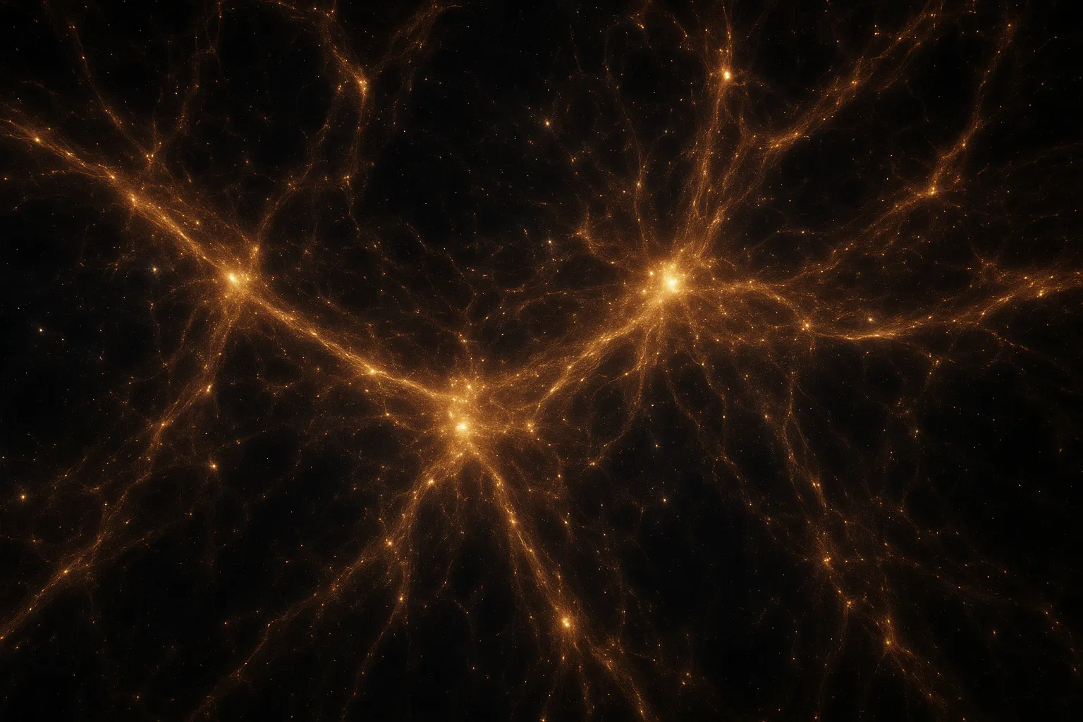 宇宙の大規模構造シミュレーションのイメージ