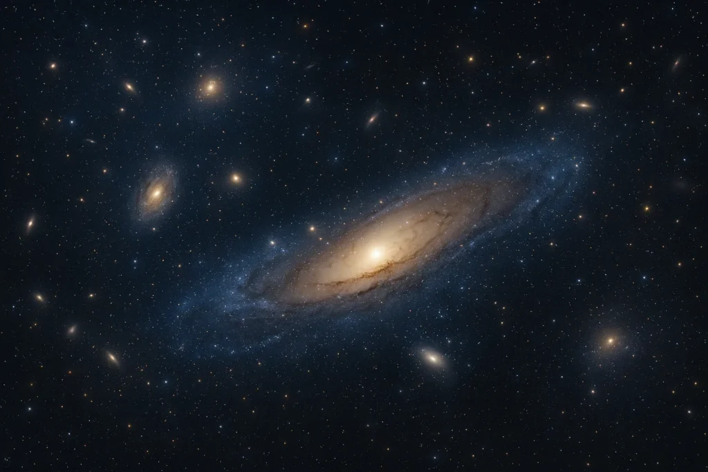 宇宙の果てに広がる銀河のイメージ