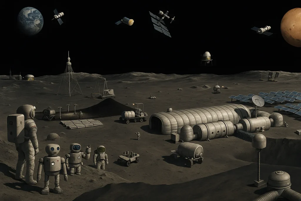 月面基地構想のイメージ