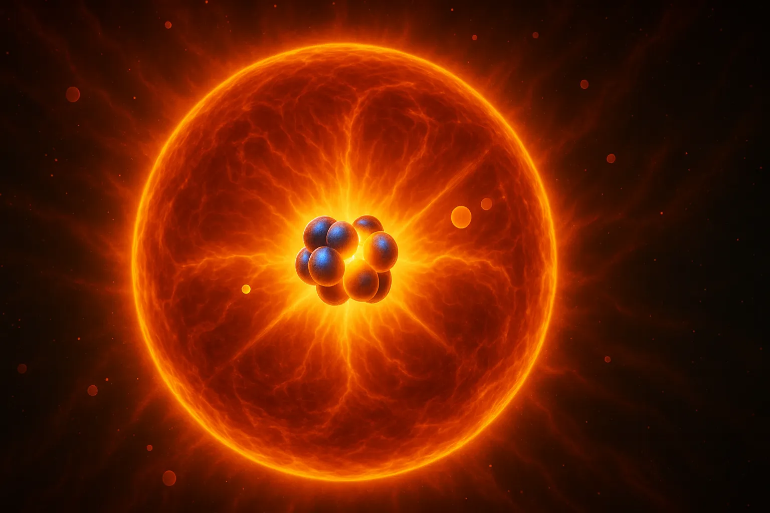 太陽の中心部のイメージ図