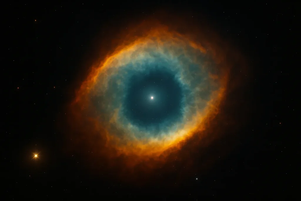 白色矮星と惑星状星雲のイメージ