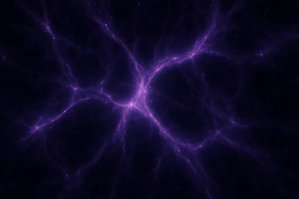 ダークマターの分布をイメージしたCG