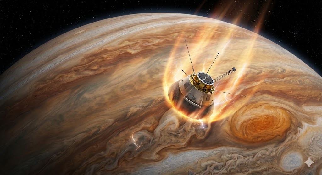 木星へ降下するイメージ