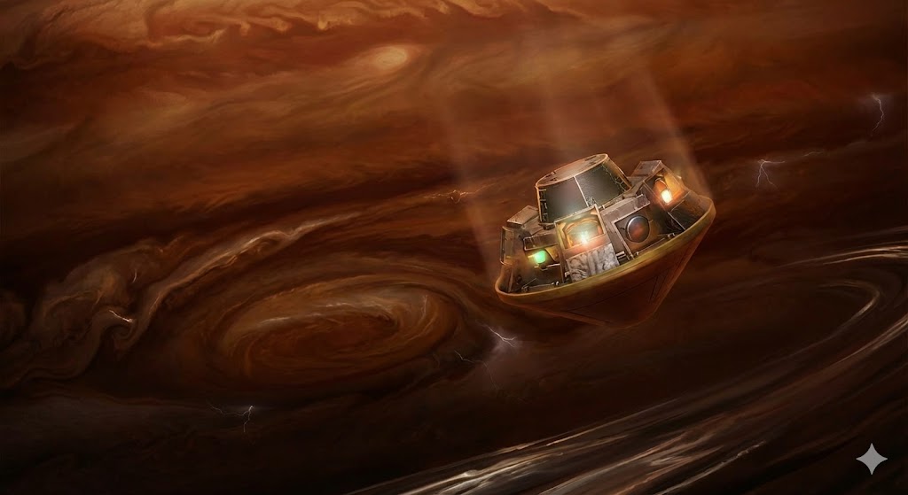 木星内部での降下イメージ