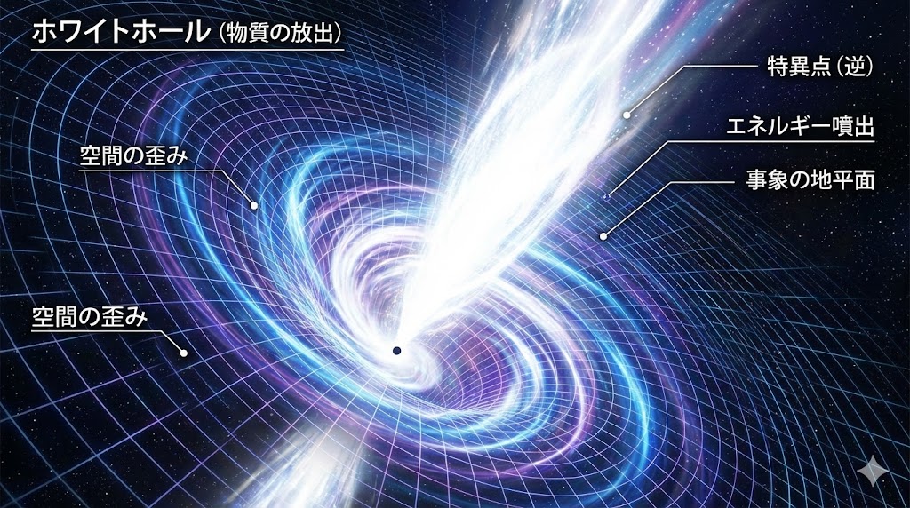 ホワイトホールの仕組み図