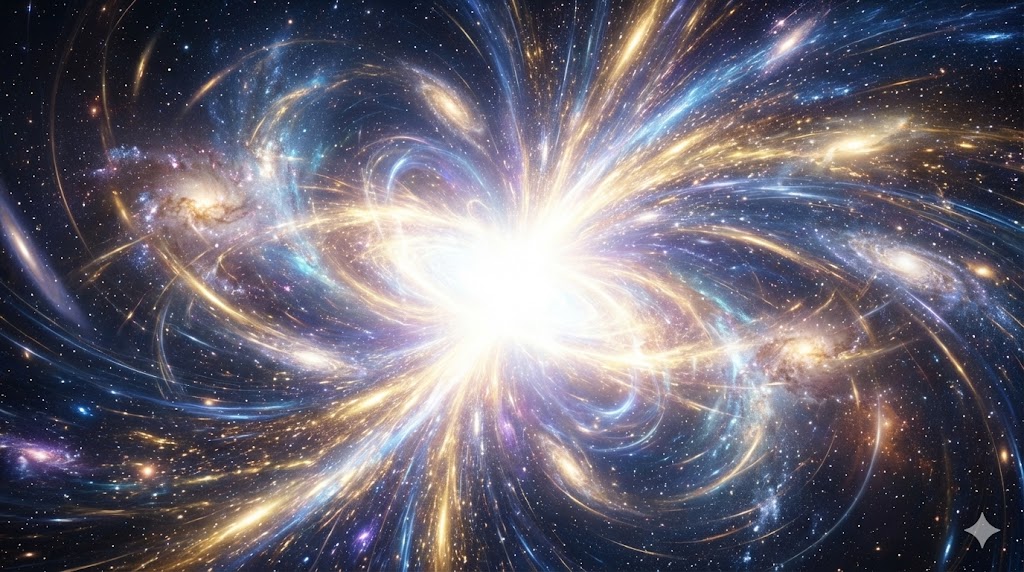 ホワイトホールの可能性を象徴する宇宙のイメージ