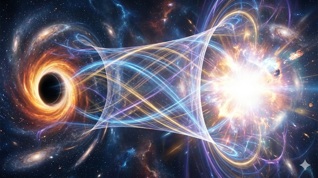 ブラックホールとホワイトホールを結ぶ宇宙のトンネル