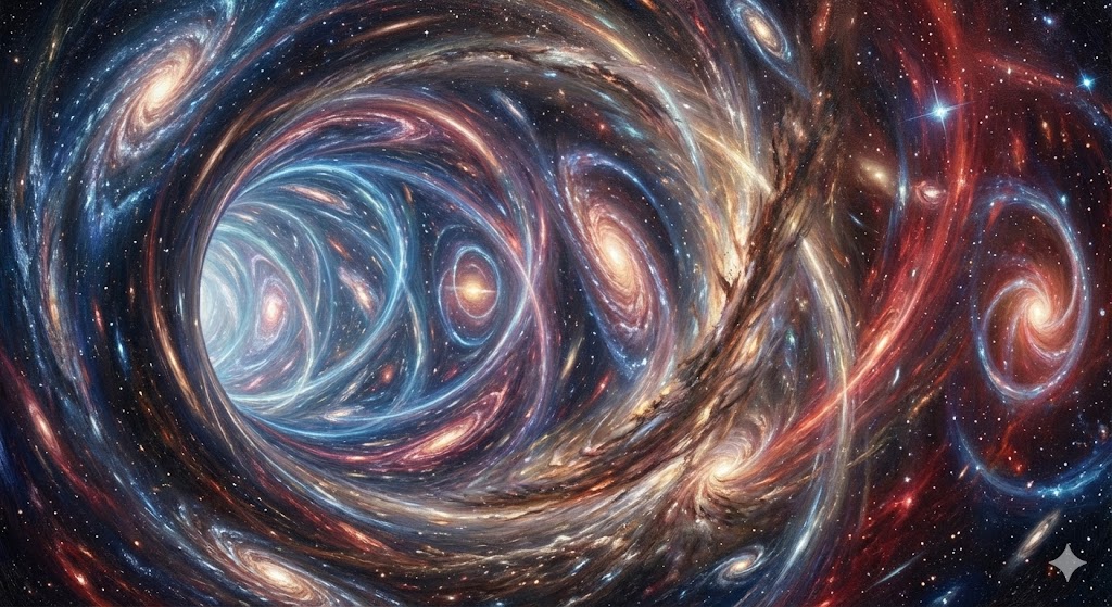 ワームホール内の高重力環境イメージ