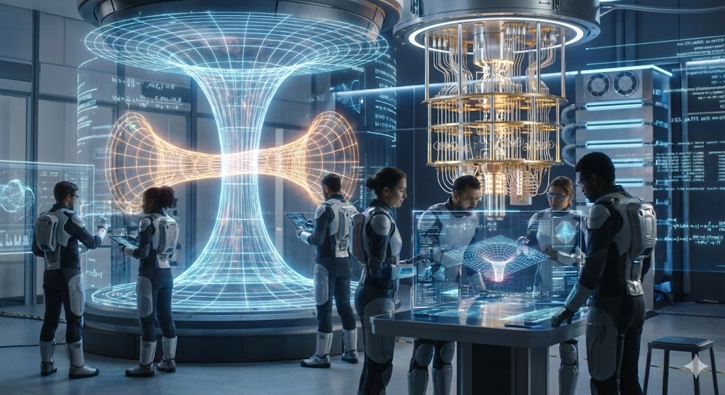 未来のワームホール研究を象徴するイメージ