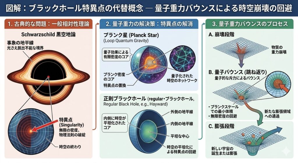 特異点の代替モデル図