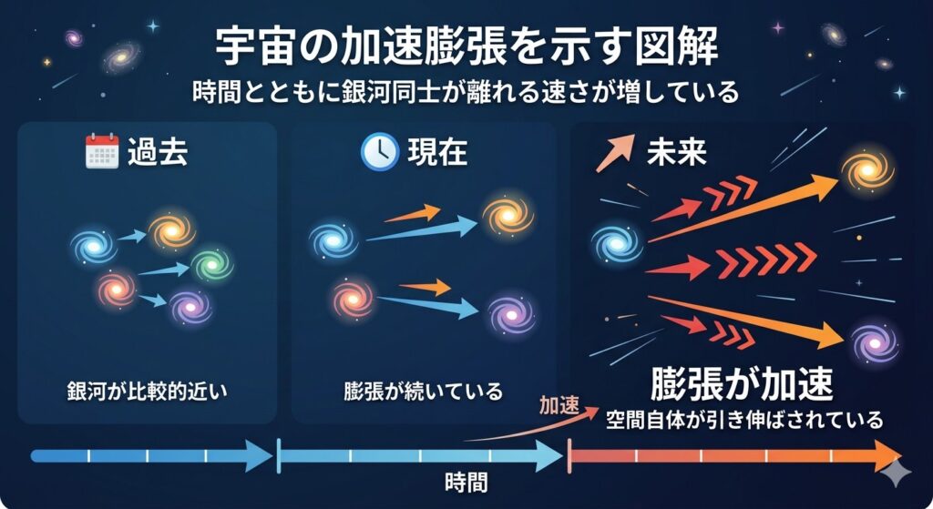 宇宙膨張の図解
