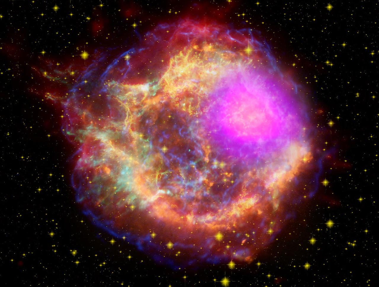 カシオペアA超新星残骸（NASA/CXC撮影）