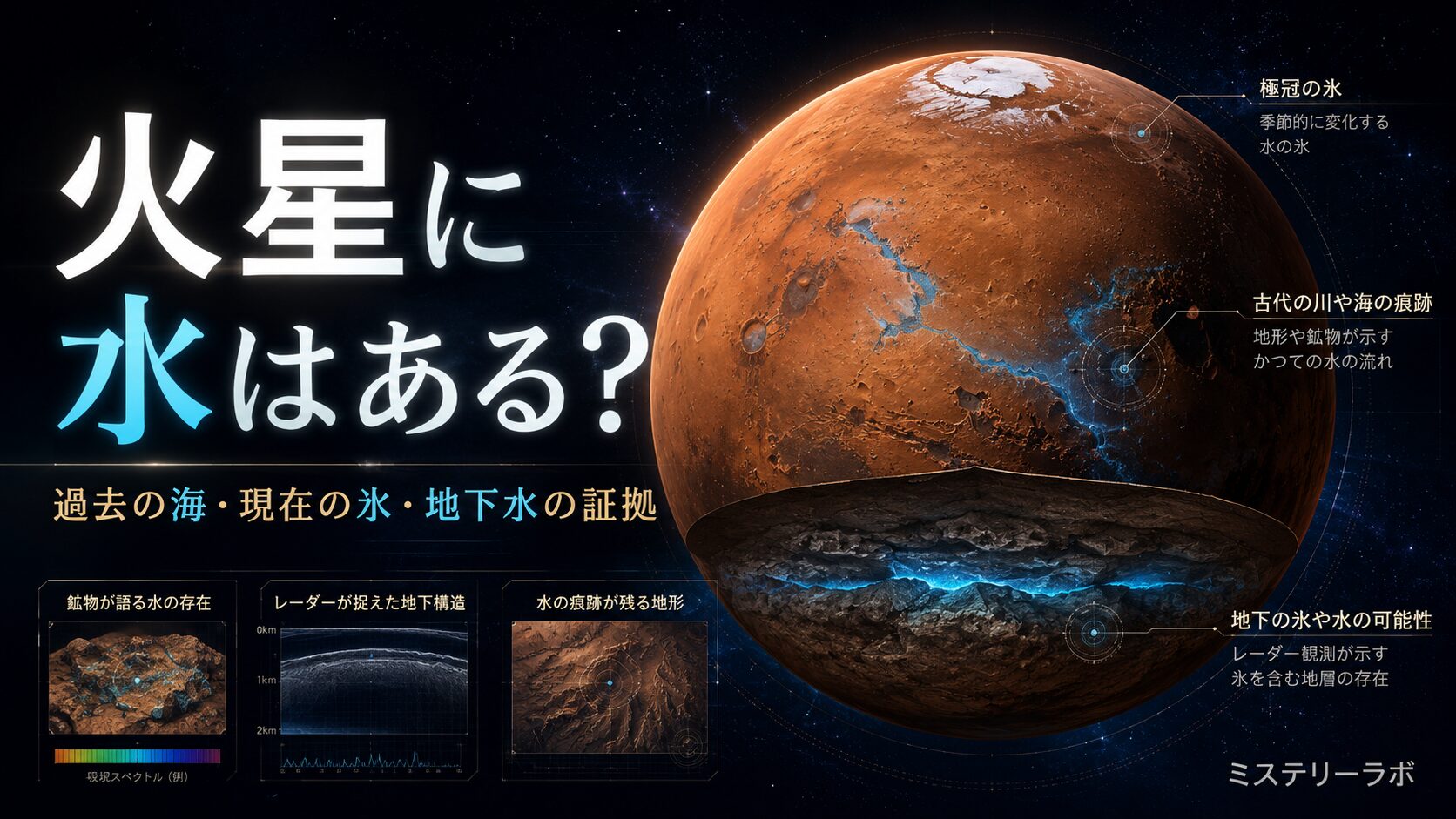 火星に水はある？過去の海・現在の氷・地下水の証拠を解説